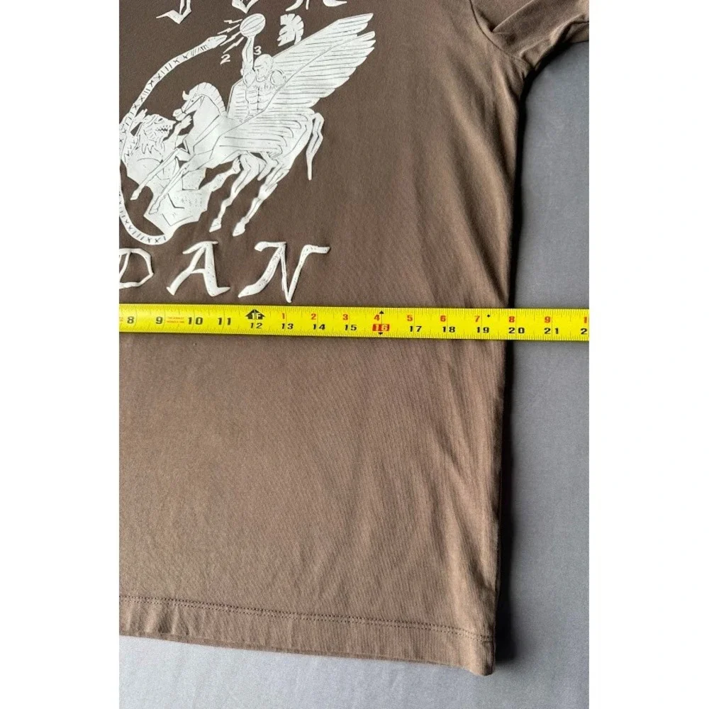 Jordan Flight T Shirt Men M Brown Long Sleeve‎ Graphic Pegasus Basketball Print